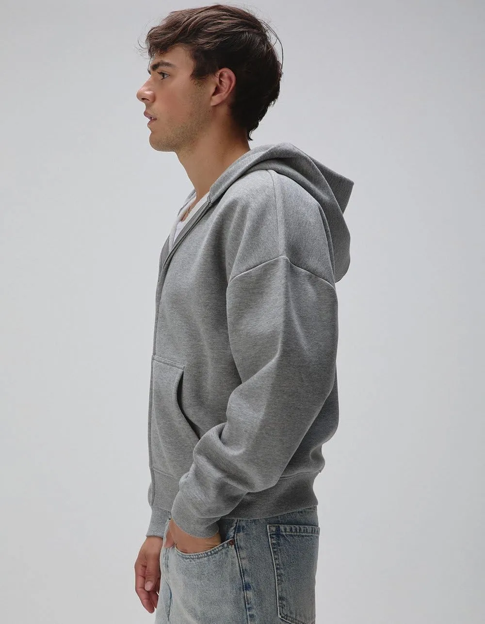 Rsq Mens Oversized Zip-Up Hoodie