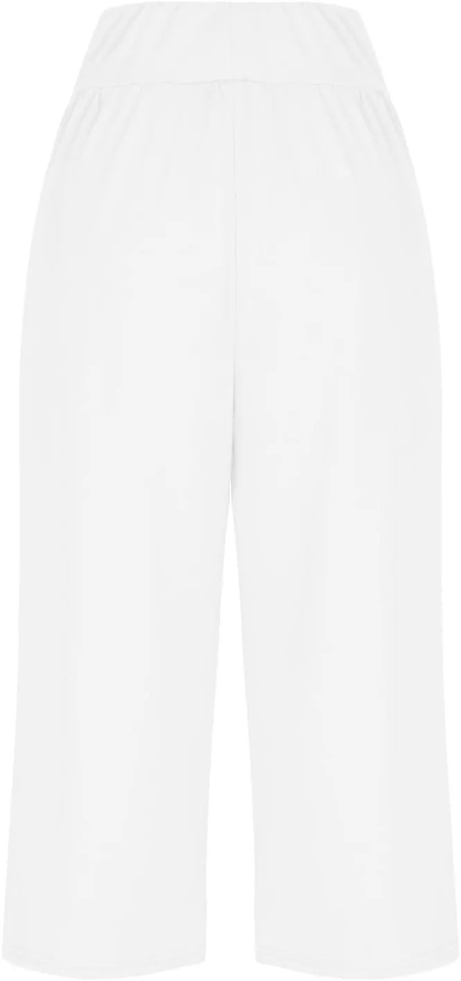 Ruched Flare Wide Leg Straight Leg Plain Bootcut Leg for Women Summer Fall Loose Fit Trousers Pants Women 2025
