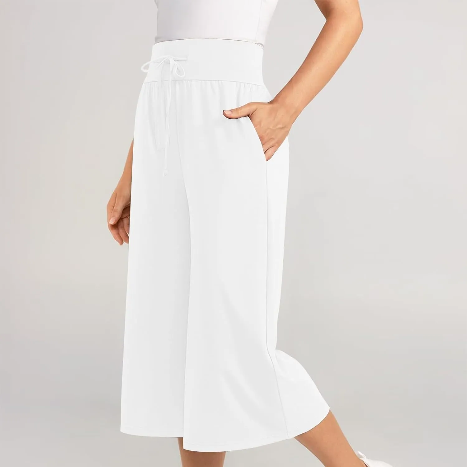 Ruched Flare Wide Leg Straight Leg Plain Bootcut Leg for Women Summer Fall Loose Fit Trousers Pants Women 2025
