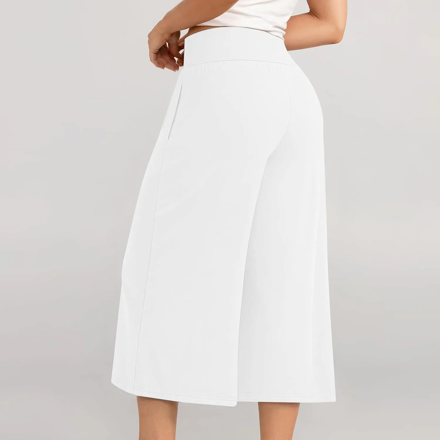 Ruched Flare Wide Leg Straight Leg Plain Bootcut Leg for Women Summer Fall Loose Fit Trousers Pants Women 2025