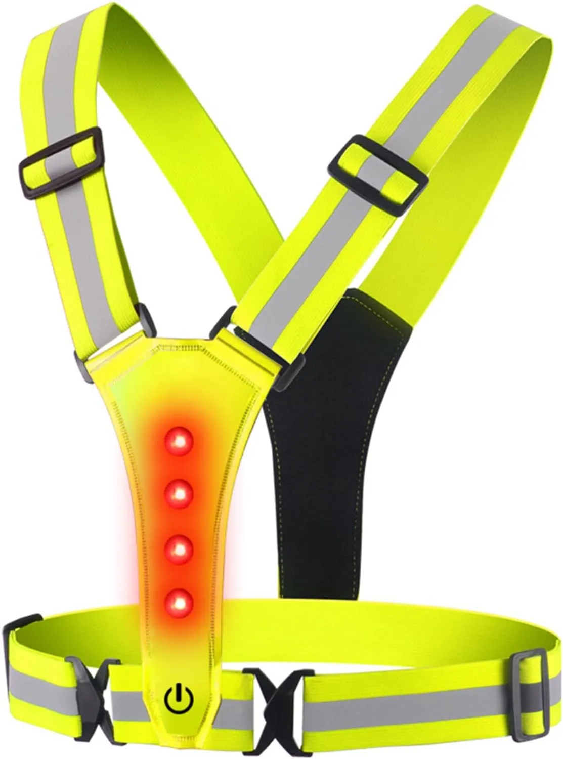 Running Vest USB Rechargeable Running Light for Runner High Visibility LED Reflective Vest Running Reflective Equipment