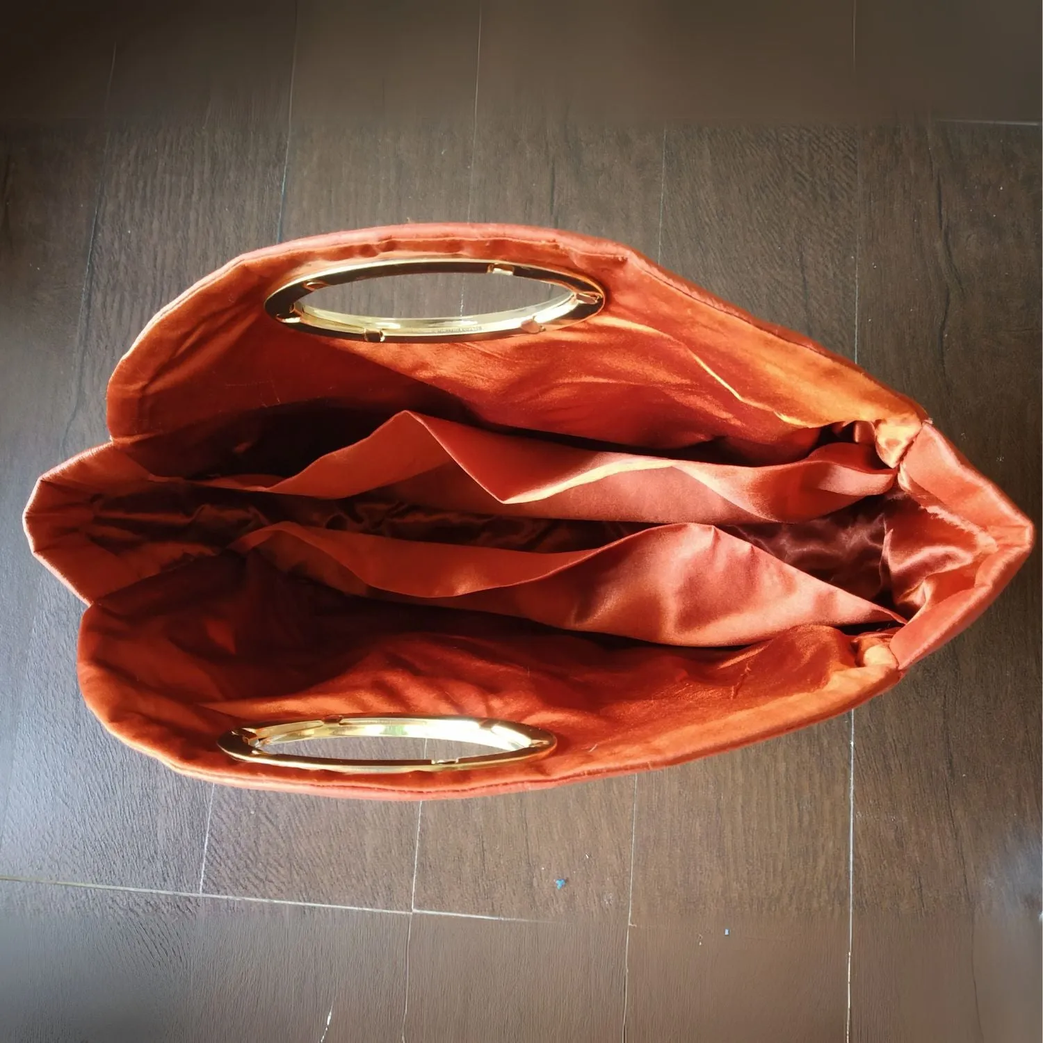 Rust Hand Bag Bag For Women | Silk & Banarasi Elegance | For Festive Grace