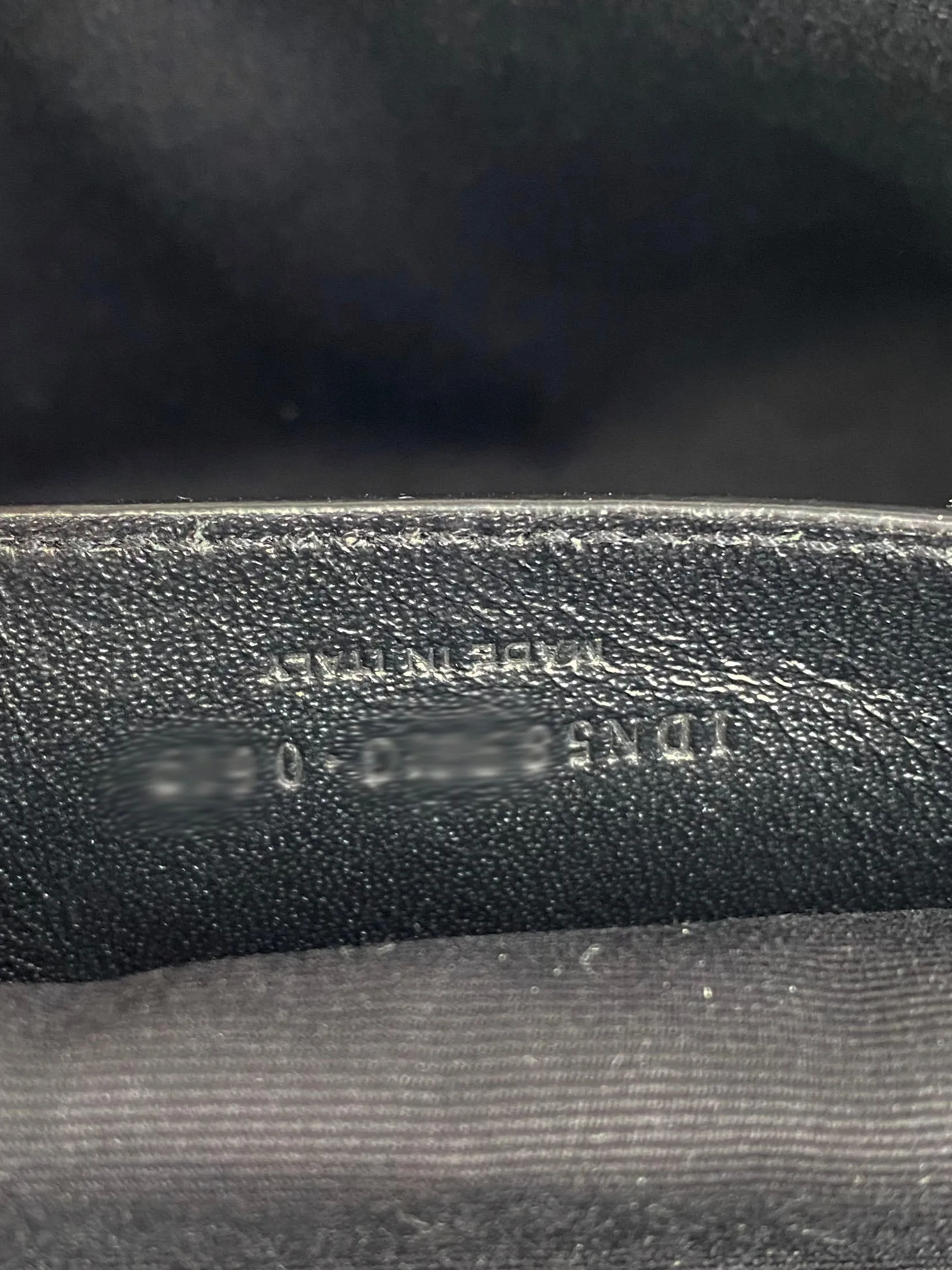 Saint Laurent Black Crinkled Leather Nolita Bag