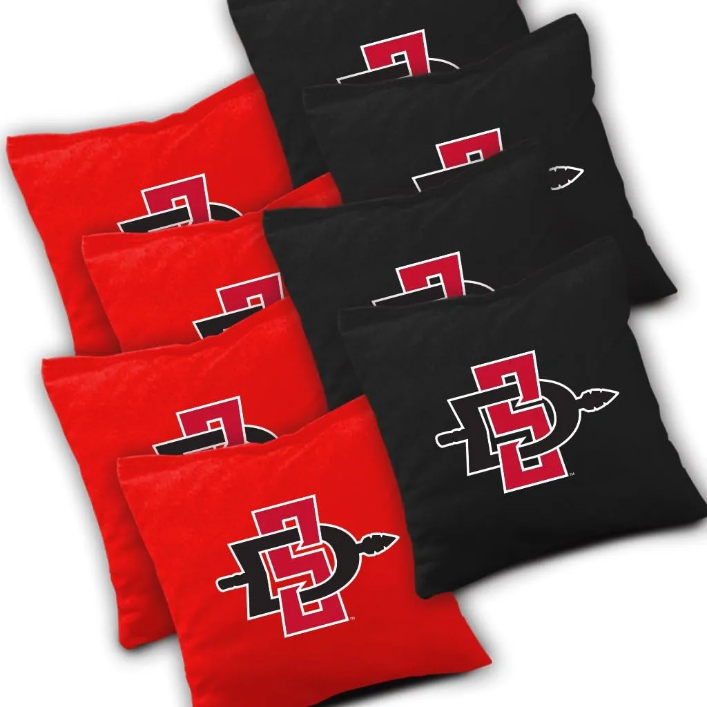 SAN Diego State Aztecs Cornhole Bags Set of 8 Officially Licensed ACA Regulation Baggo Bean Bags ~ Made in The USA