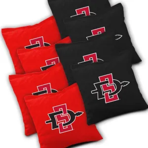 SAN Diego State Aztecs Cornhole Bags Set of 8 Officially Licensed ACA Regulation Baggo Bean Bags ~ Made in The USA
