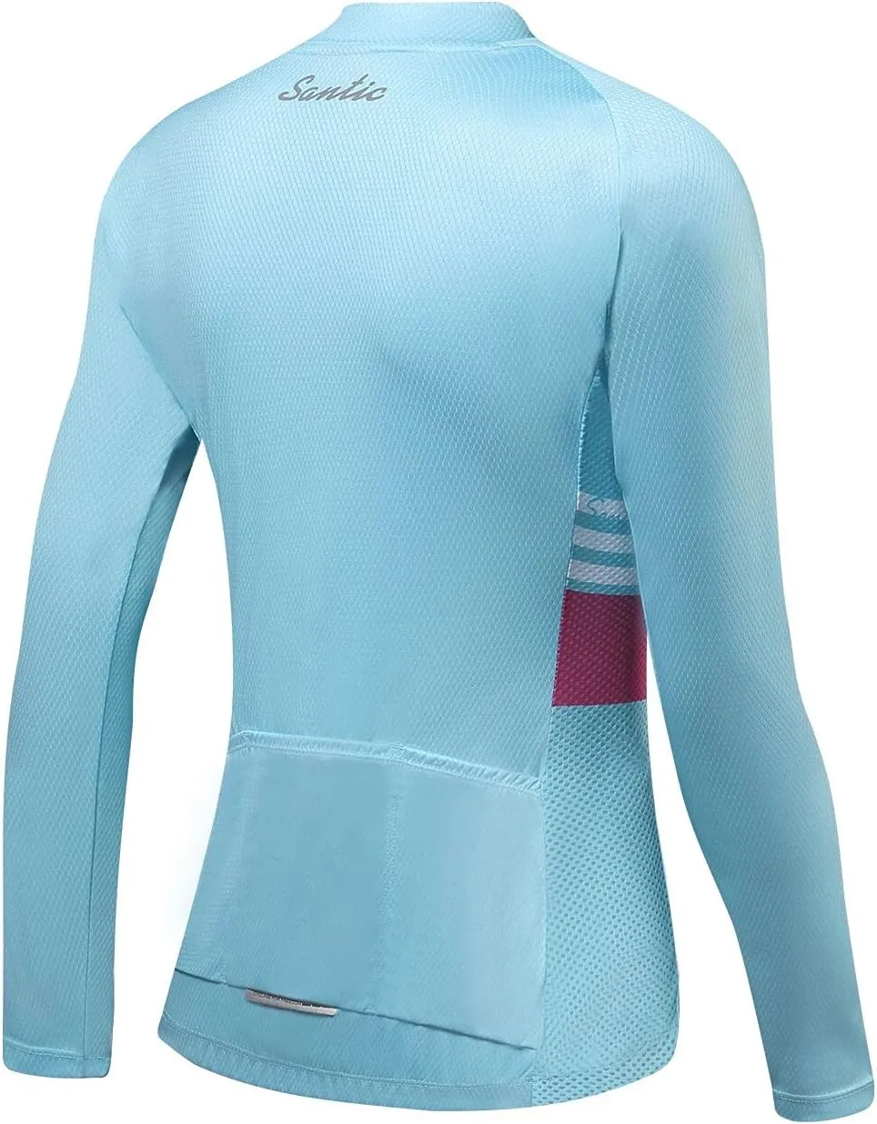 Santic Cycling Jersey Women's Long Sleeve Tops Bike Shirts Bicycle Jacket with Pockets