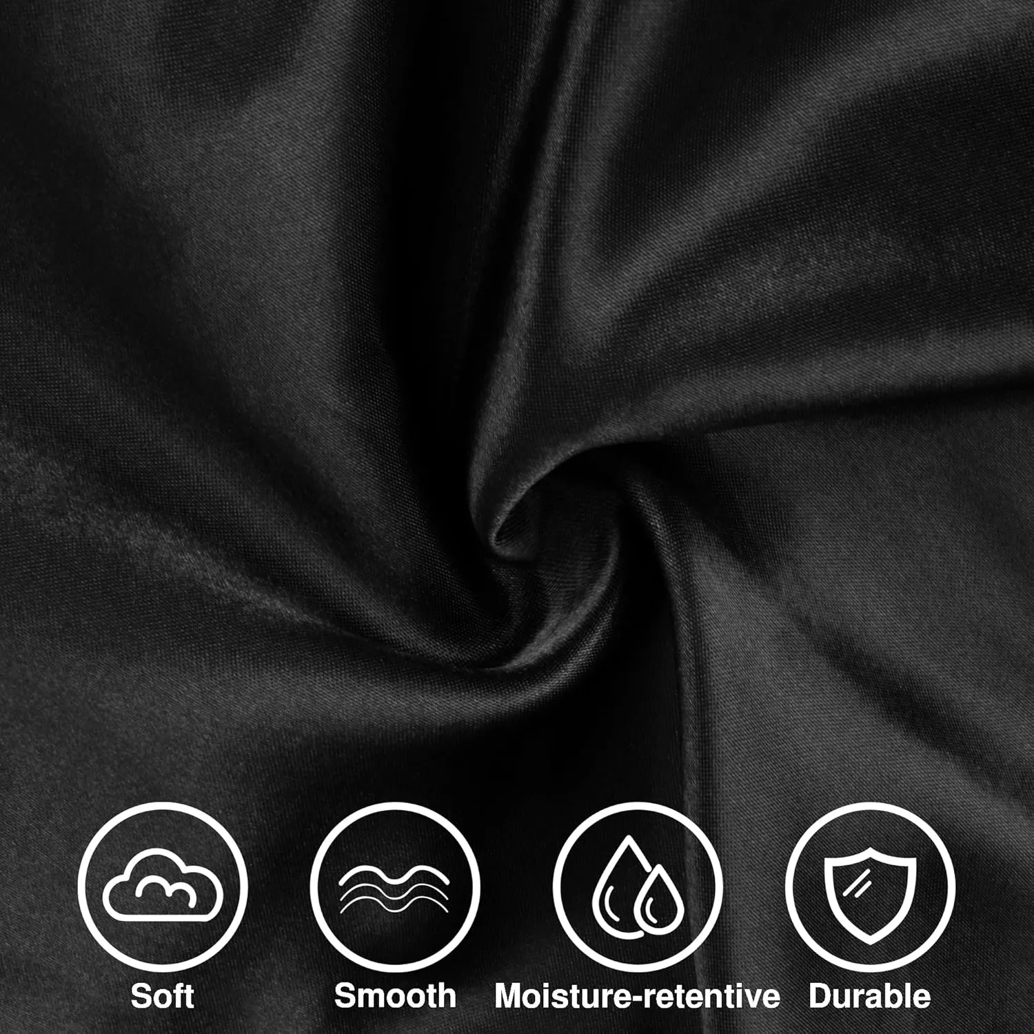 Satin Bonnet Silk Hair Bonnet for Sleeping Women Men Night Cap Sleep Bonnet Hat Hair Cap 9 Pack with Wide Band, Black
