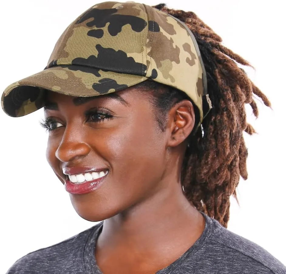 Satin Lined Baseball Hat for Women | Ponytail Hat for Curly Natural Hair | Backless Cap | Curl Hair Cap