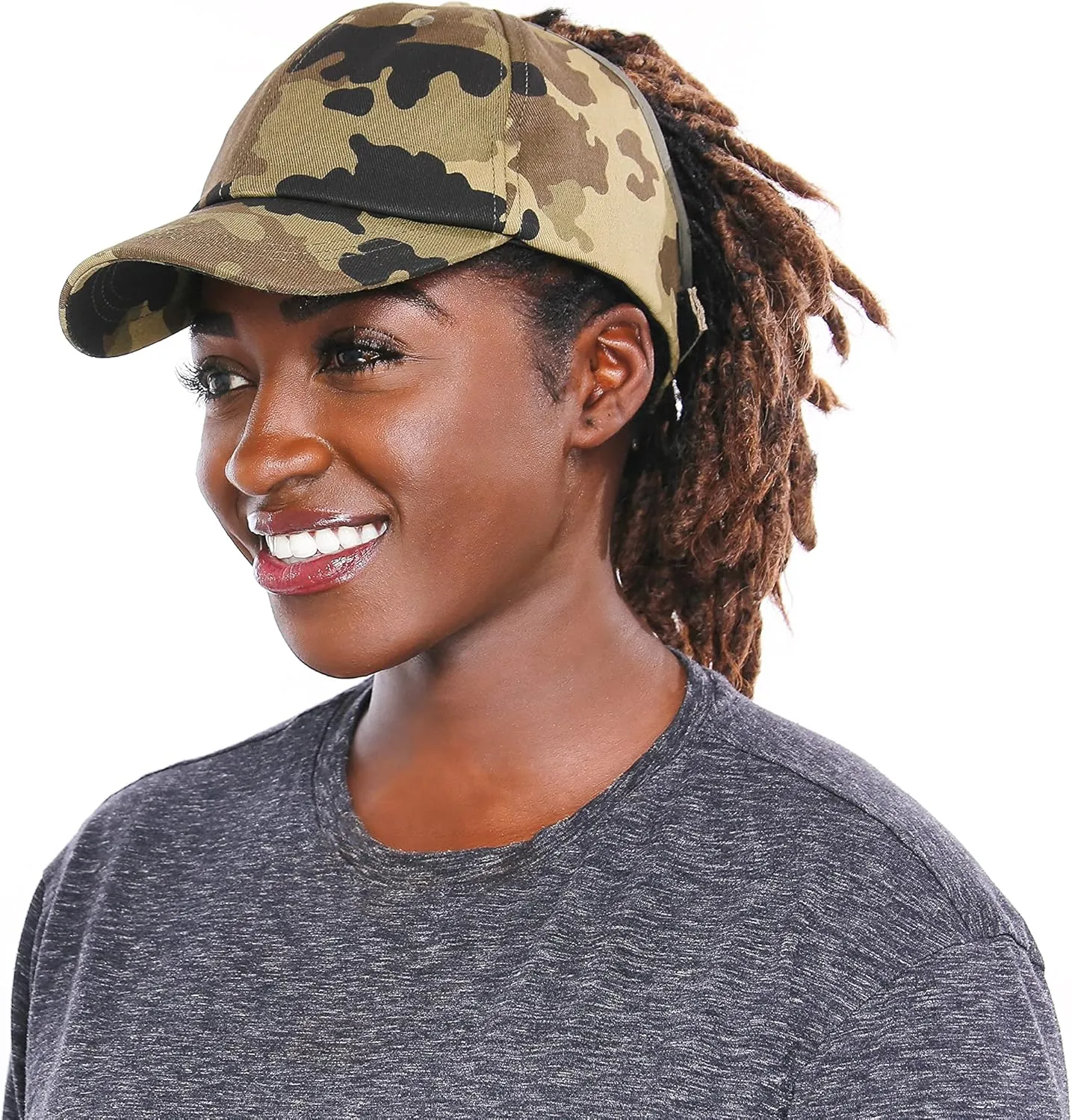 Satin Lined Baseball Hat for Women | Ponytail Hat for Curly Natural Hair | Backless Cap | Curl Hair Cap