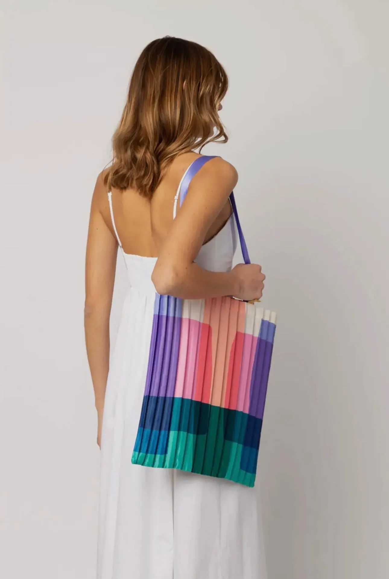 Satin pleated bag - Orbetello