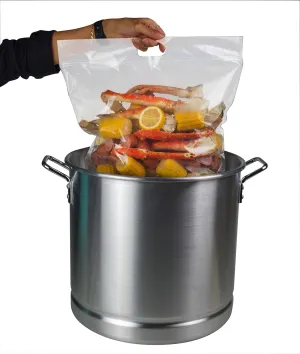 Seafood Boil Bags Large (pack of 5) Ideal Boil Bag for fish, crab, shrimp, crawfish and veggies - cooking and storage bag