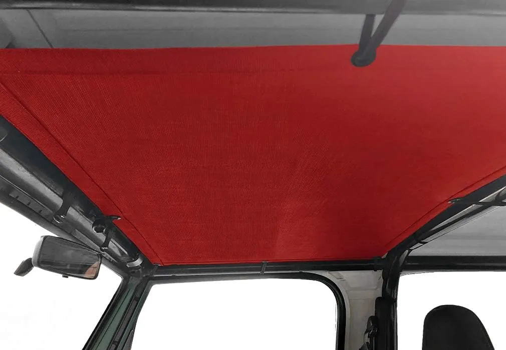 Shadeidea Sun Shade for Jeep Wrangler TJ 1997-2006 Sunshade Top Front-Cherry Red Mesh Screen Cover UV Blocker with Grab Bag Storage Pouch-10 Year Lasting
