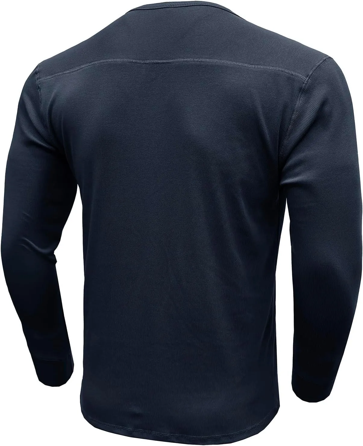 Shirt for Men Button Down Crew Neck Solid Color Pullover Tops Textured Long Sleeves Fall Stylish Classic Shirts Top