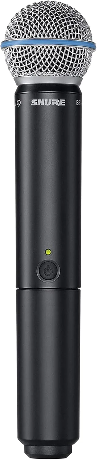 Shure BLX2/B58 Handheld Transmitter with BETA 58A Vocal Mic Capsule - for use with BLX Wireless Microphone Systems, Receiver Sold Separately | J11 Band (BLX2/B58=-J11)