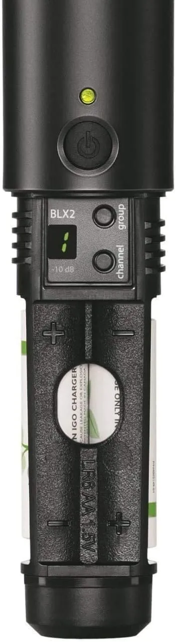 Shure BLX2/B58 Handheld Transmitter with BETA 58A Vocal Mic Capsule - for use with BLX Wireless Microphone Systems, Receiver Sold Separately | J11 Band (BLX2/B58=-J11)