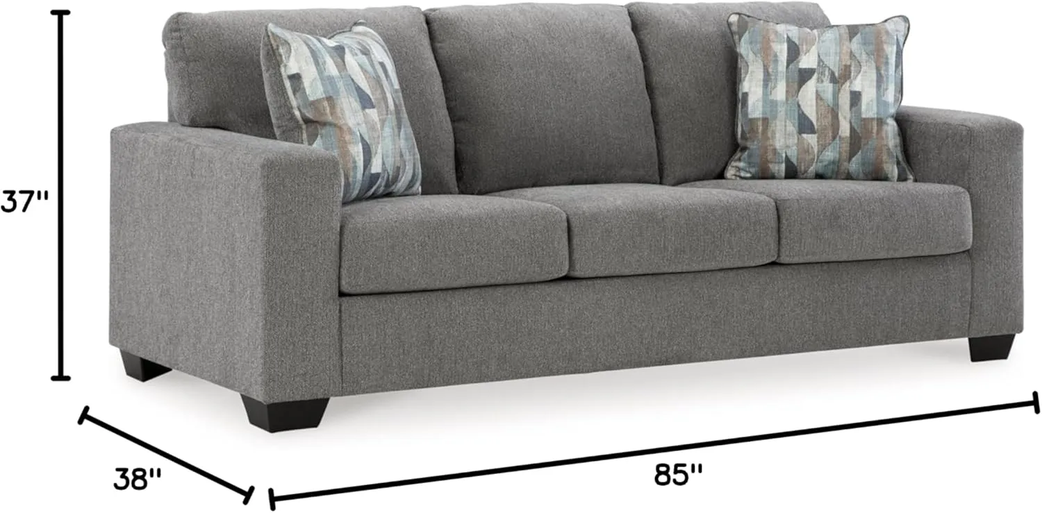 Signature Design by Ashley Deltona Casual Sofa for Living Room, Gray