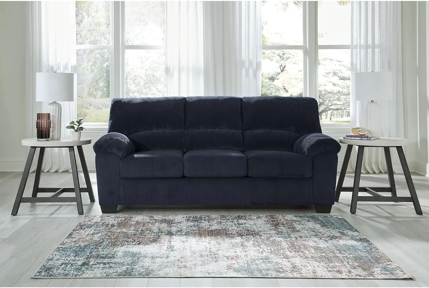 Signature Design by Ashley SimpleJoy Contemporary Sofa for Living Room, Blue