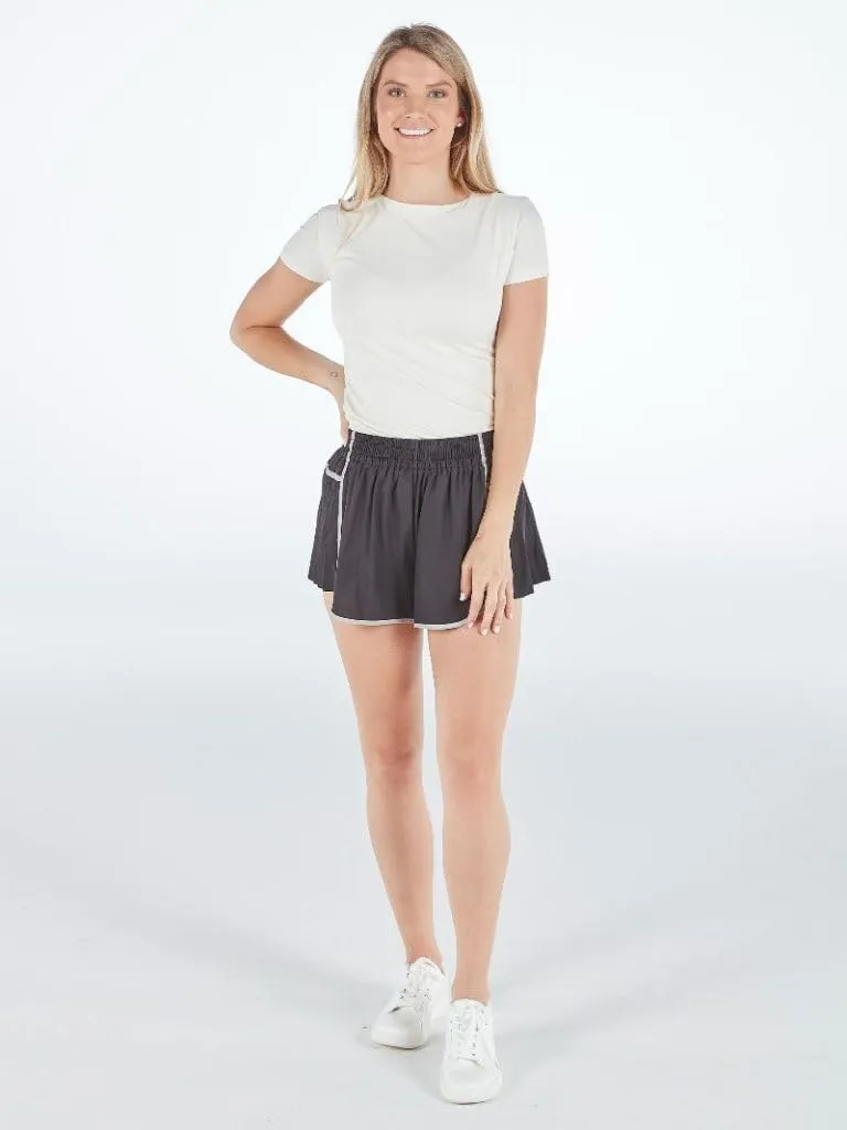 Simply Southern Pleated Shorts with Contrast Binding