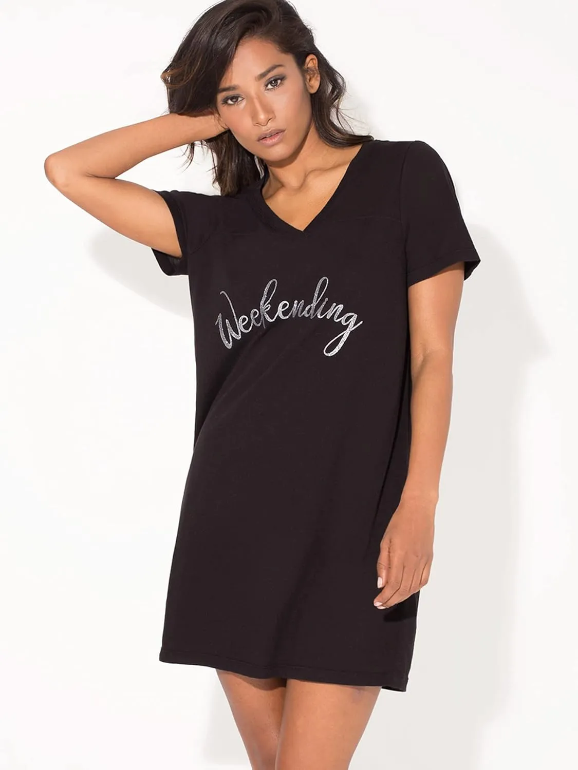 Smart & Sexy Women's V-Neck Oversized Sleep Shirt