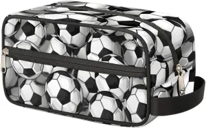 Soccer Travel Cosmetic Bag for Boy Men,Hanging Toiletry Bag,Waterproof Makeup Bag,Approved Hygiene Bag Shave Dopp Kit Organizer for Toiletries Shower Bathroom Carry-on Accessories Gifts
