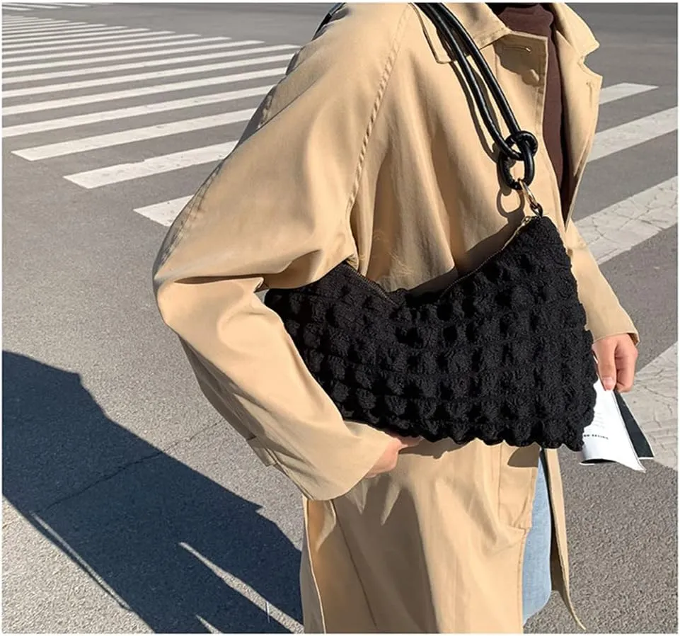 Soft Cloud Cotton Candy Women's Designer Handbag Gentle Shoulder Bag Lightweight Large Tote Bag Armpit Bag
