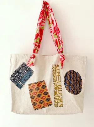 Soft Straps Patchwork Tote
