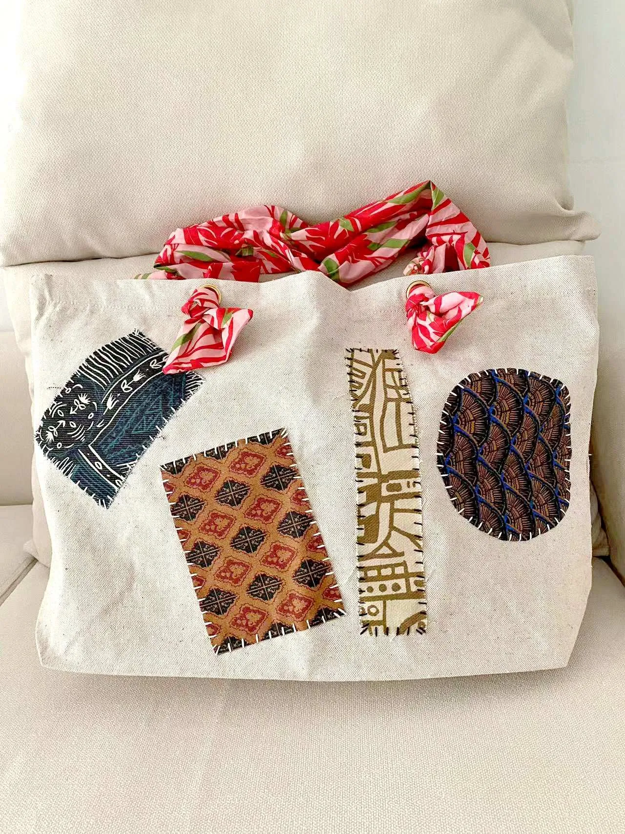 Soft Straps Patchwork Tote