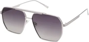 SOJOS Retro Oversized Square Polarized Sunglasses for Women and Men Vintage Shades Classic Large Metal Sun Glasses