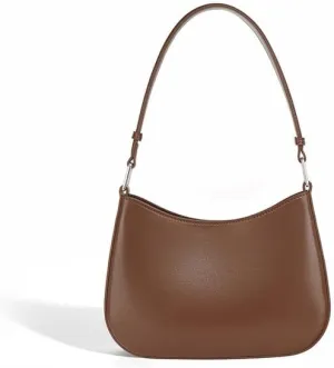 Solid Color Women's Luxury Underarm Bag Split Cowhide Leather French Design Armpit Shoulder Bag Girl Handbag