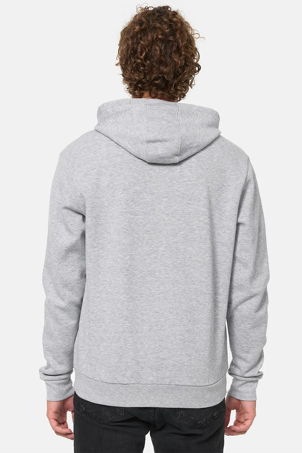 Spirit of England Lonsdale Men´s Classic Marl Grey Hoodie Logo Hooded Sweatshirt Regular-Fit