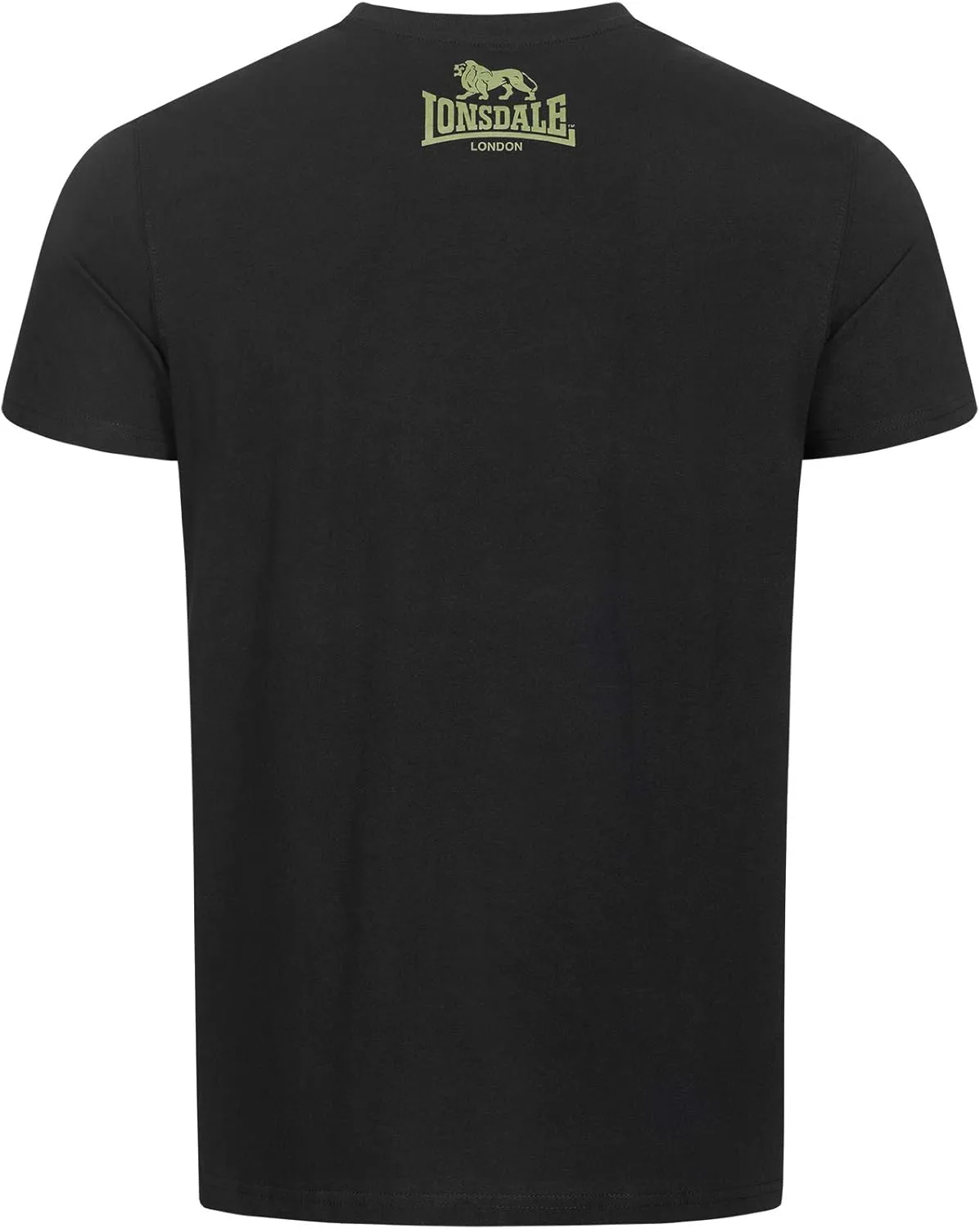 Spirit of England Lonsdale T-Shirt Men´s Lion Logo Classic Black with Olive Logo Regular Fit