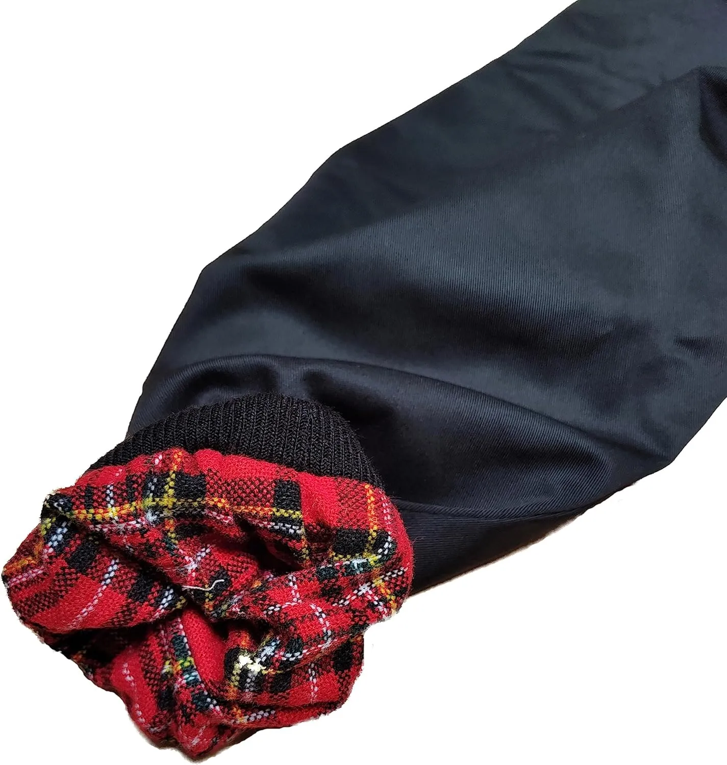 Spirit of England Mens Classic Harrington Style Jacket Knightsbridge Two Tone Black Beige Tartan Lined
