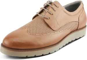 Spring Step L'Artiste Men's Adler Hand-Painted Ombre Leather Shoes - Padded Collar, Rugged Rubber Sole