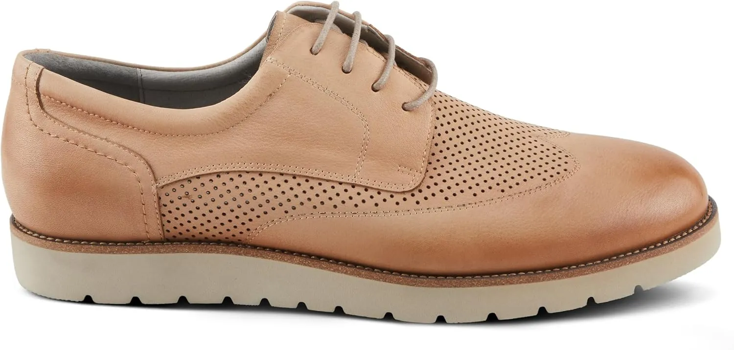 Spring Step L'Artiste Men's Adler Hand-Painted Ombre Leather Shoes - Padded Collar, Rugged Rubber Sole