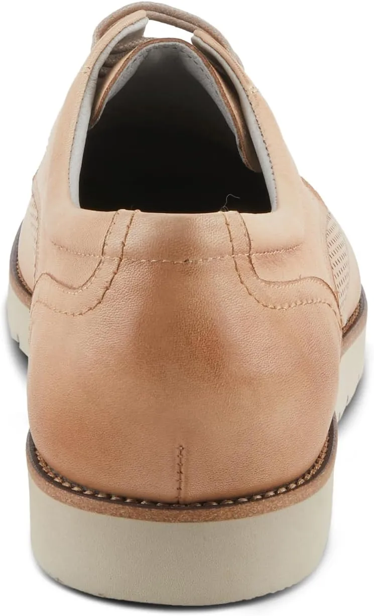 Spring Step L'Artiste Men's Adler Hand-Painted Ombre Leather Shoes - Padded Collar, Rugged Rubber Sole