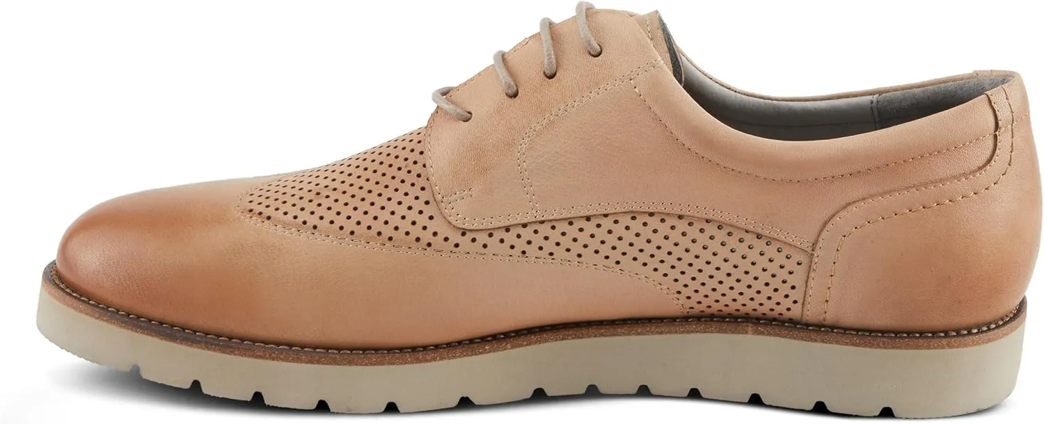 Spring Step L'Artiste Men's Adler Hand-Painted Ombre Leather Shoes - Padded Collar, Rugged Rubber Sole