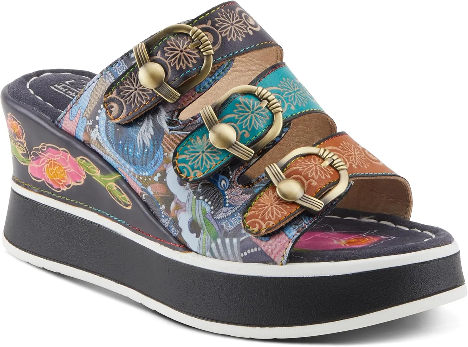 Spring Step L'Artiste Women's CALIGAL Hand-Painted Lightweight Platform Wedges