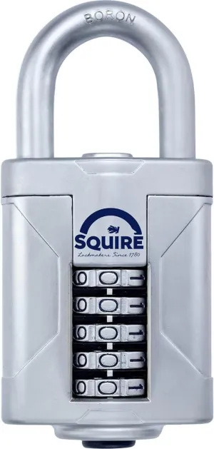 Squire Heavy Duty Padlock (Vulcan Combi 60) - Toughest Open Shackle - 5 Wheel Vulcan Padlock - Steel Cast Alloy for Corrosion Resistance - Weatherproof Lock for Home, School & Shed (Blue, 2.36")