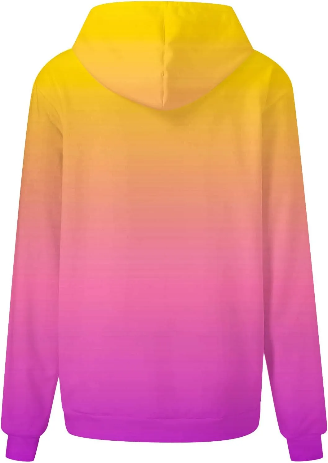 Stessotudo Women’s Hoodies 2023 Casual Gradient Long Sleeve Oversized Sweatshirts Pocketed Aesthetic Fashion Pullover Tops