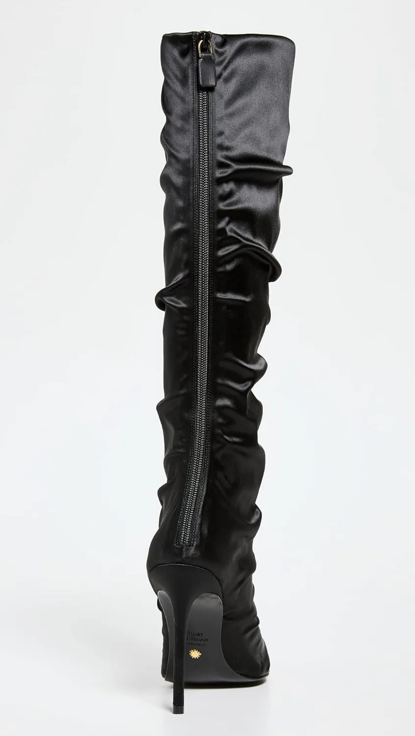 Stuart Weitzman Strt Ruched 100 Satin Knee-High Boot