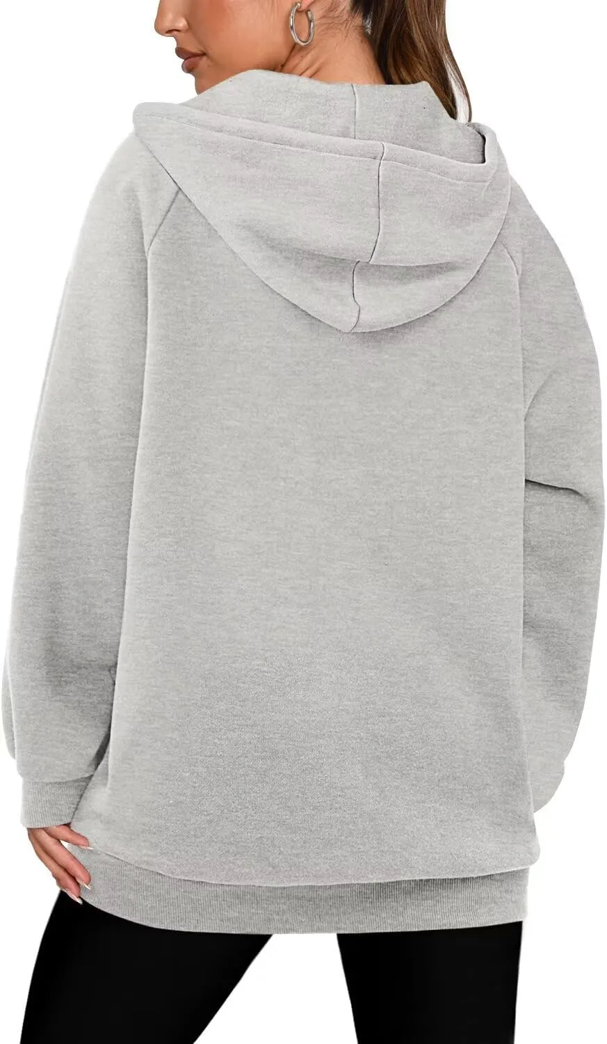 StunShow Women's Zip Up Hoodies Oversized Fleece Long Sleeve Sweatshirts Casual Fall Jacket Coat with Pocket(S-3XL)