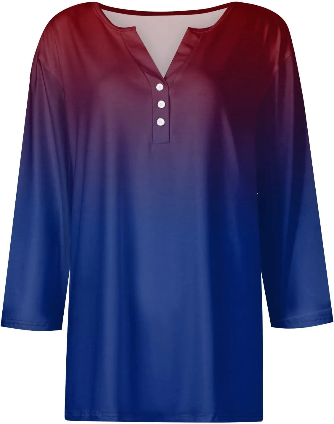 Summer Blouses for Women 2024 V Neck Button Tops Sports Fan Striped Print Shirts Trendy Relaxed Fit Blouses