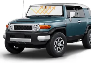Sunshade for FJ Cruiser Sport Windshield Sun Shade Custom Fit 2007-2013 2014 Toyota FJ Cruiser Sport Utility Accessories Windshield Cover 4-Layer Front Window Sun Visor Retractable Shield Block UV Ray