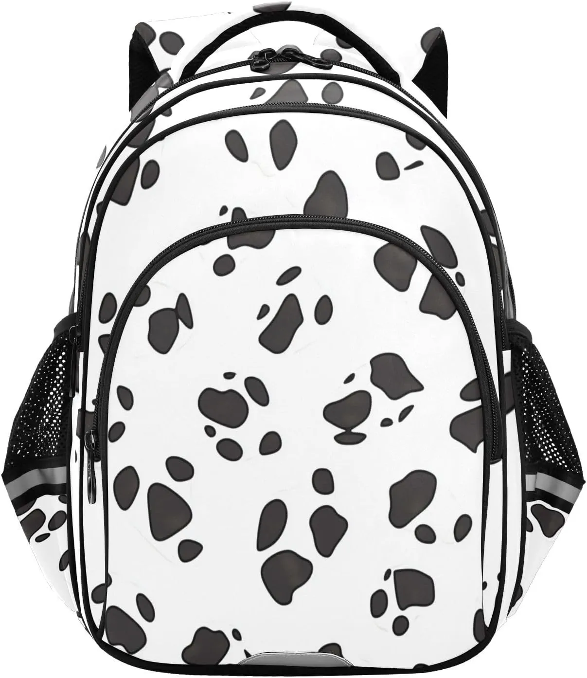 susiyo Cattle Footprints Double shoulders Backpack, zipper backpack, With compartments, Double side bag, for school