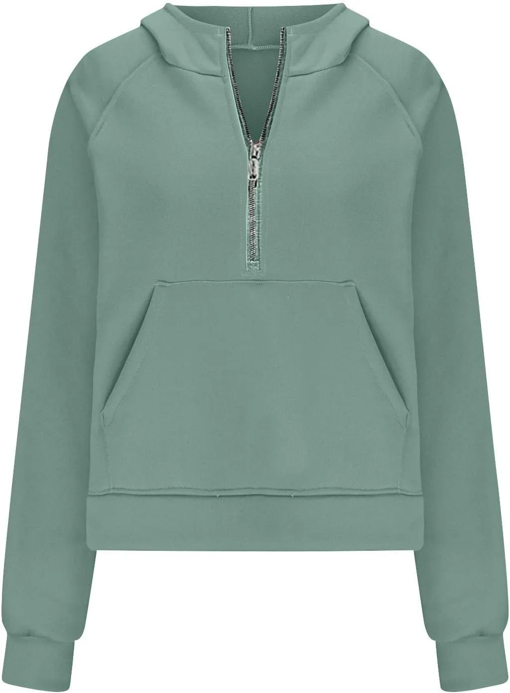 Sweatshirt For Women 1/2 Zipper Long Sleeve Crop Sweatshirts Loose Casual Fashion Y2K Clothes with Pocket
