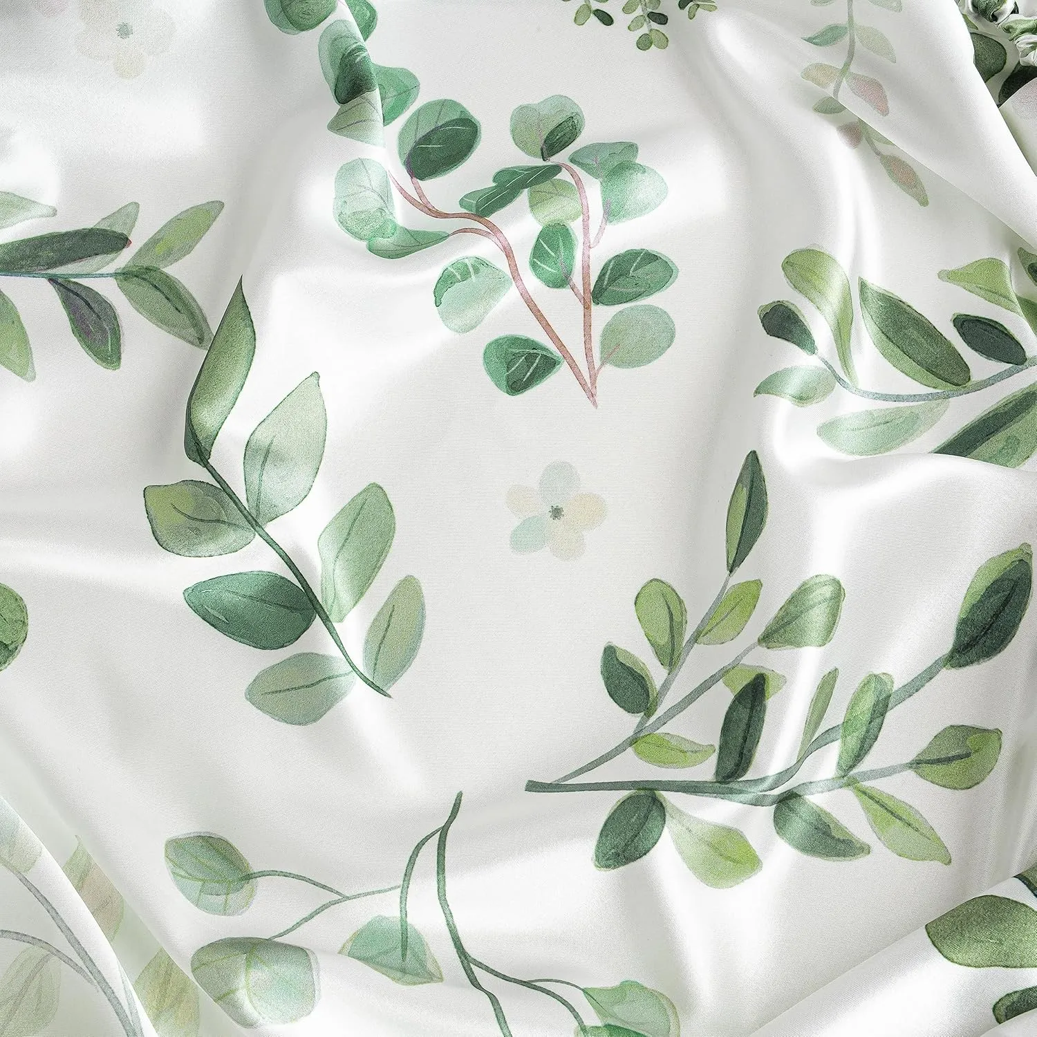 Sweet Jojo Designs Green Boho Floral Leaf Boy Girl Gender Neutral Unisex Baby Satin Fitted Crib Sheet Infant Newborn Nursery Toddler Bed Room Standard Mattress Sage White Bohemian Watercolor Botanical