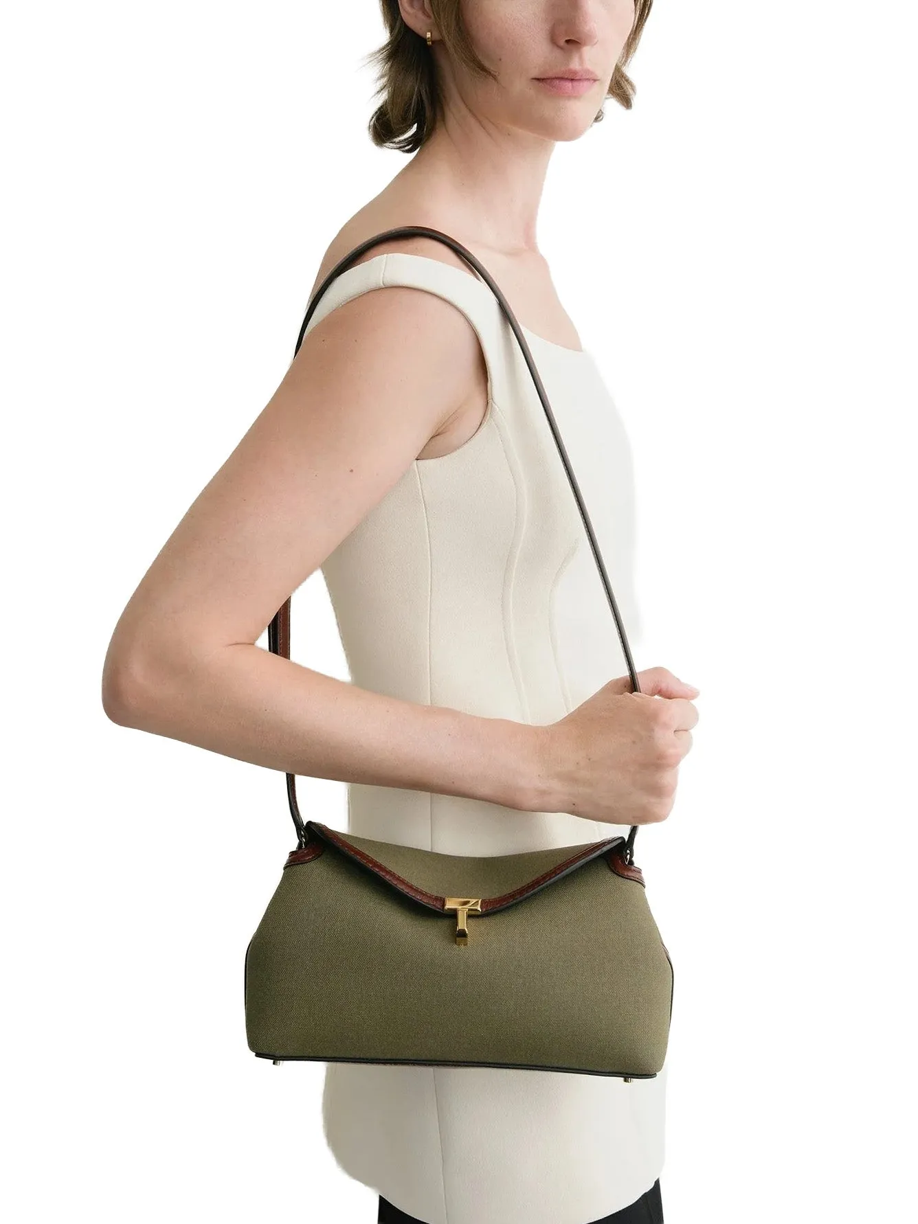 T-Lock Canvas Clutch Khaki Green