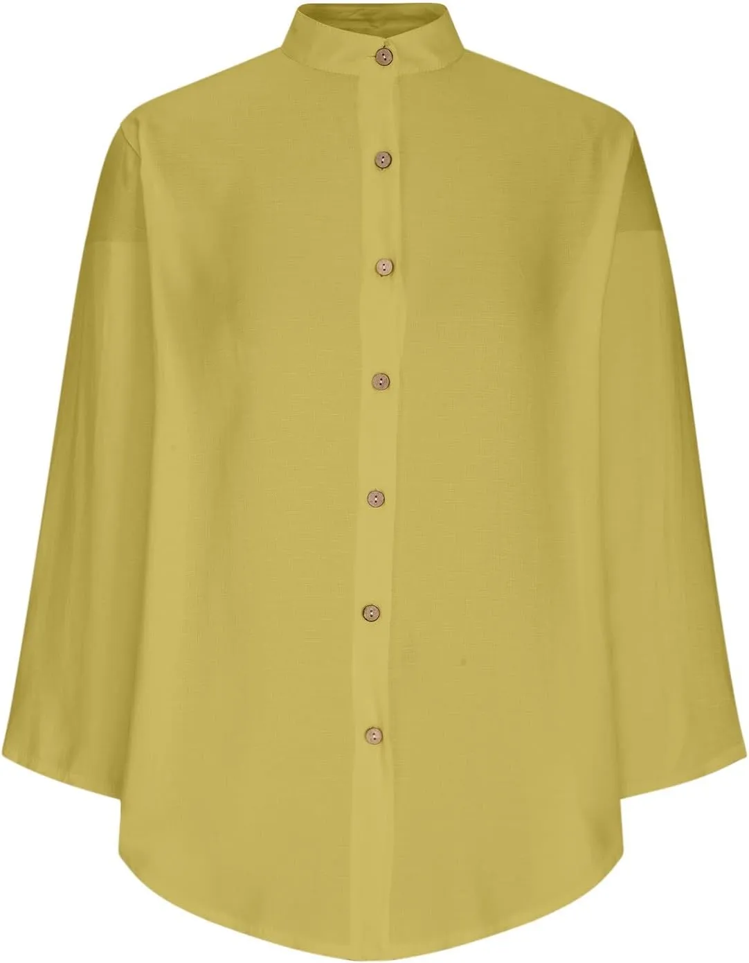 TANGNADE Womens Cotten Linen Blouse Summer Casual 3/4 Sleeve Shirts Loose Fit Oversized Tshirts Tunic Tops with Pockets