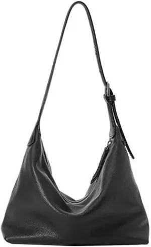 Tanned cowhide armpit bag, multifunctional casual shoulder commuting bag, genuine leather dumpling bag