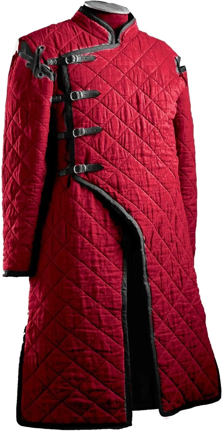 THE MEDIEVALS Thick Padded Gambeson Coat Aketon Full Length Jacket Armor Costumes Dress SCA